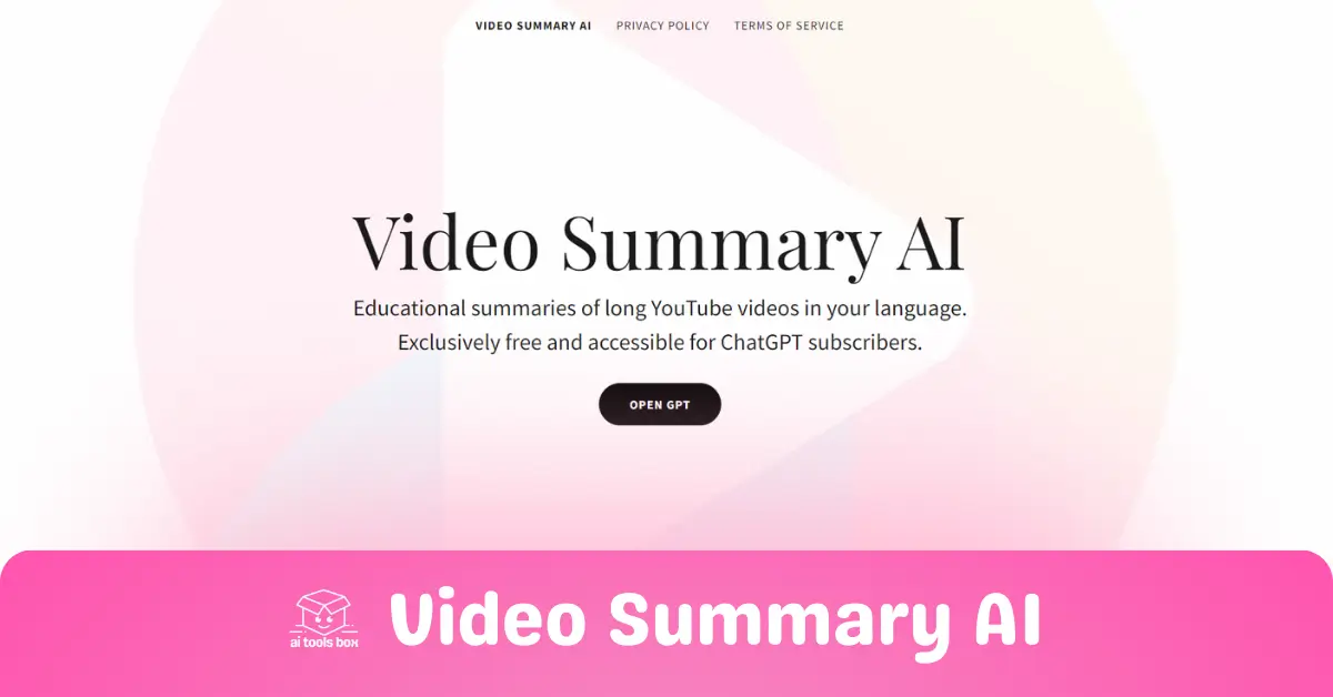aitoolsbox-Video Summary AI