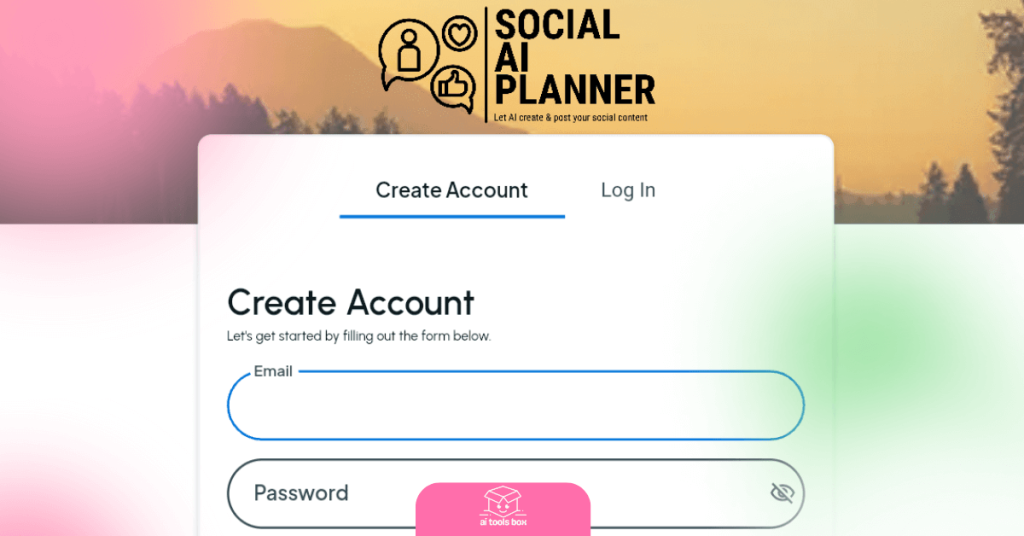 Create Account Social AI Planner