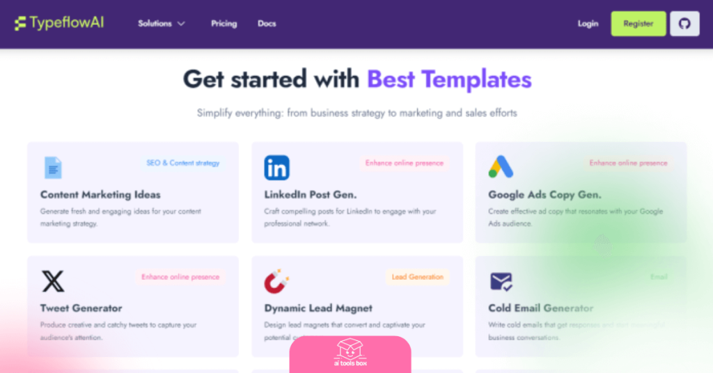 Get Started with Best Templates TypeflowAI