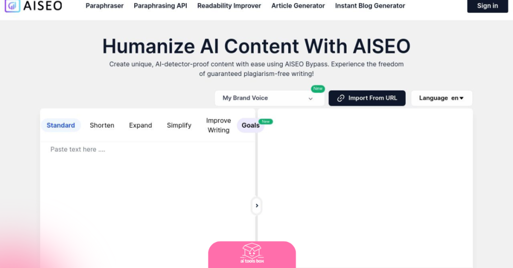 AISEO Humanize AI Text